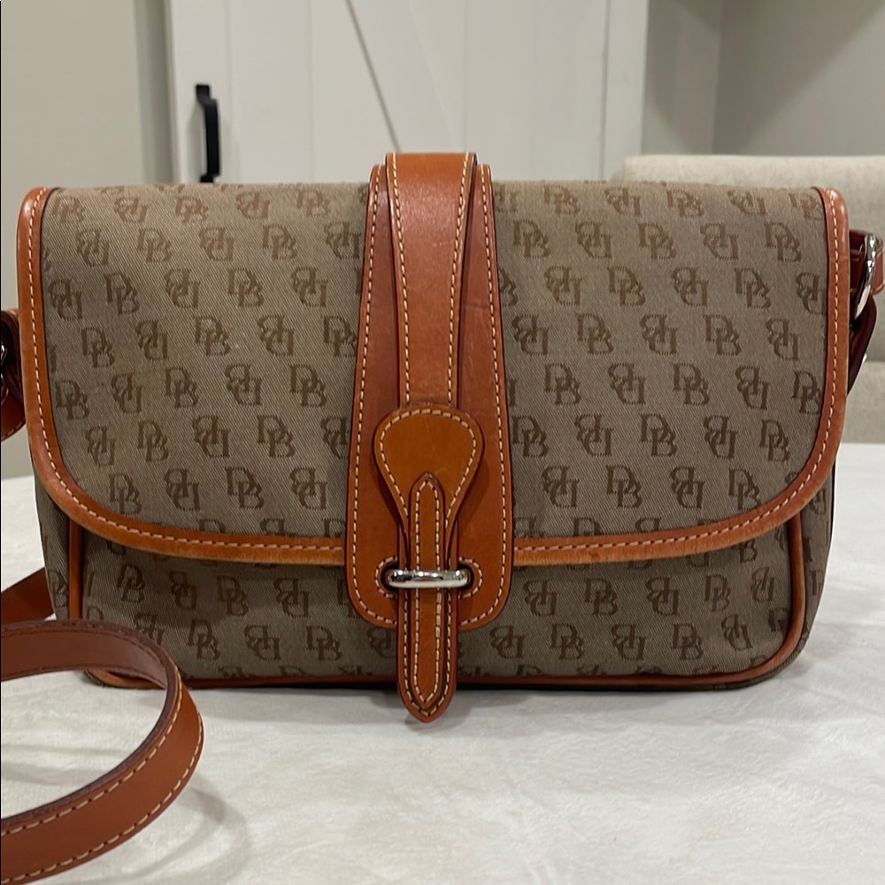 Dooney & Bourke Brown DB Monogram Shoulder Bag